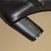 Women's High-heeled Boots Are Fashionable European and American Style Solid Color Solid Color Versatile Large Size Medium Boots
