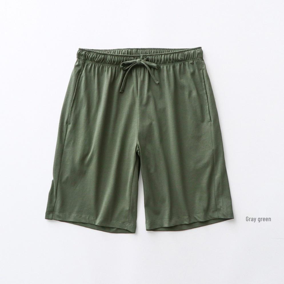 Men's Casual Summer Cotton Drawstring Shorts - Breathable, Loose-Fit Outdoor Wear