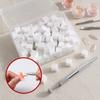 Life & Like Nail Gradient Sponge 100 Pcs Tweezers Set Nail Art Sponge 1 Set 100 Sponges Sponge Tweezers 1 Pcs