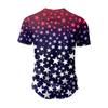 Summer Men's Popular T-shirt Printed V-neck Short Sleeved T-shirts