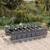 17-piece Garden Dining Set and Braided Resin Cushions
