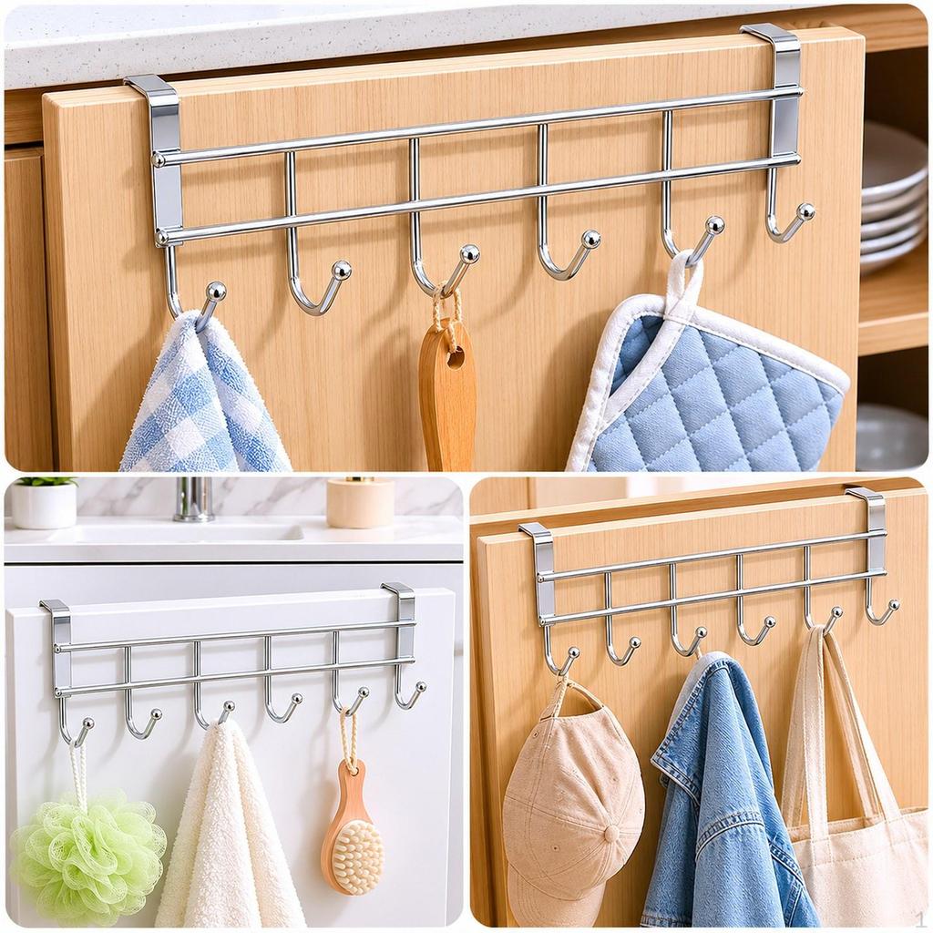 10Pcs Over The Door Hooks Storage Heavy Duty for Hanging Clothes Coats