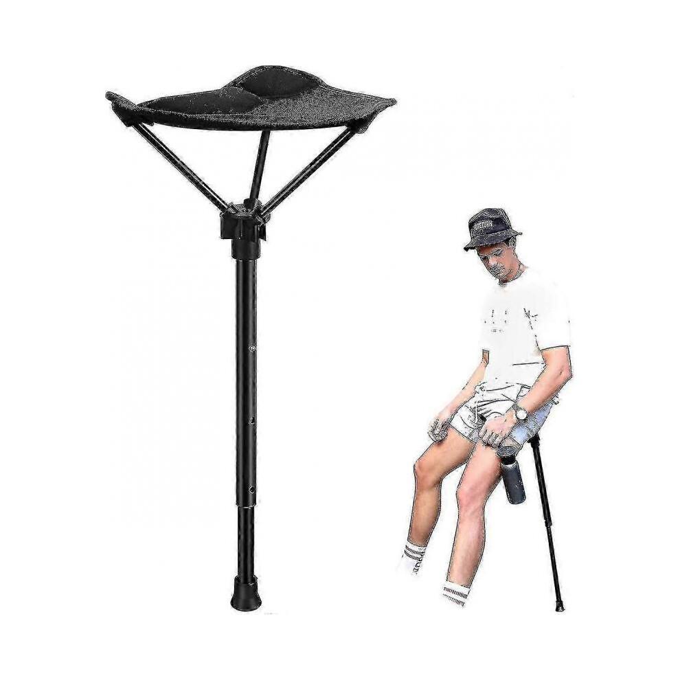 Portable Retractable Outdoor Fishing Stool, Height Adjustable with 3 Gears