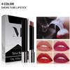 Hülle Lippenstift Nichtklebend Tasse Leicht zu Färben Röhrchen Lippenstift Viererpack Make-up Set