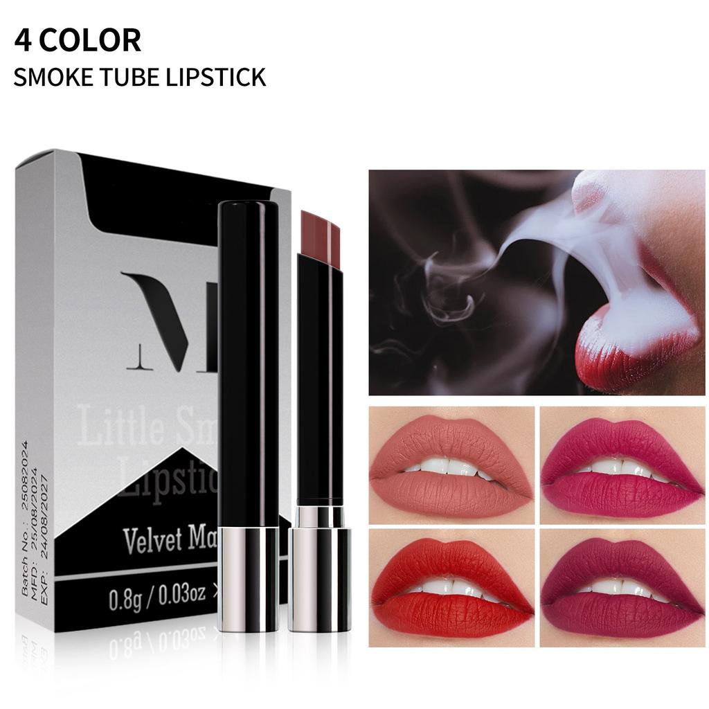 Hülle Lippenstift Nichtklebend Tasse Leicht zu Färben Röhrchen Lippenstift Viererpack Make-up Set