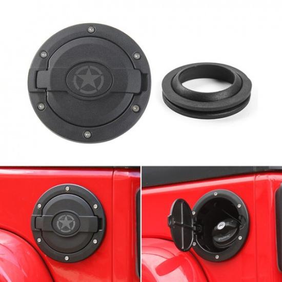 Алюминиевая крышка бензобака, накладка на лючок топливного бака для Jeep Wrangler JK 2007-2018 #B