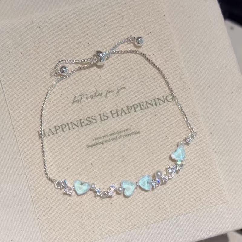 Adjustable Shiny Star Bracelet Colorful Zircon Crystal Wrist Jewelry for Women Graduation Gift
