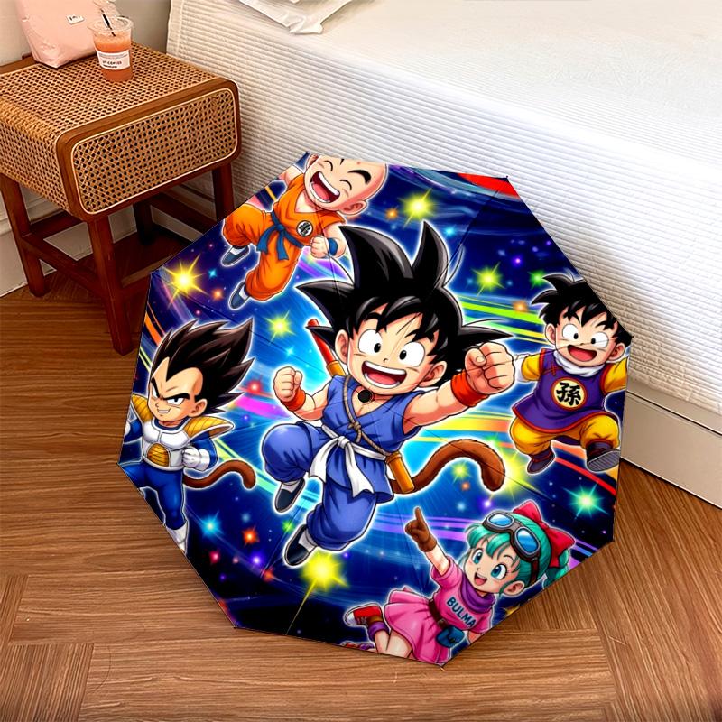 

1PC Automatic Folding Umbrella Dragon Ball Goku Pattern 8 Ribs Portable Foldable Travel Umbrella Christmas Birthday Gift разноцветный