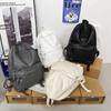 College Student Schoolbag Korean Version of Simple Daily Solid Color Front Pocket Single Shoulder Crossbody Backpack