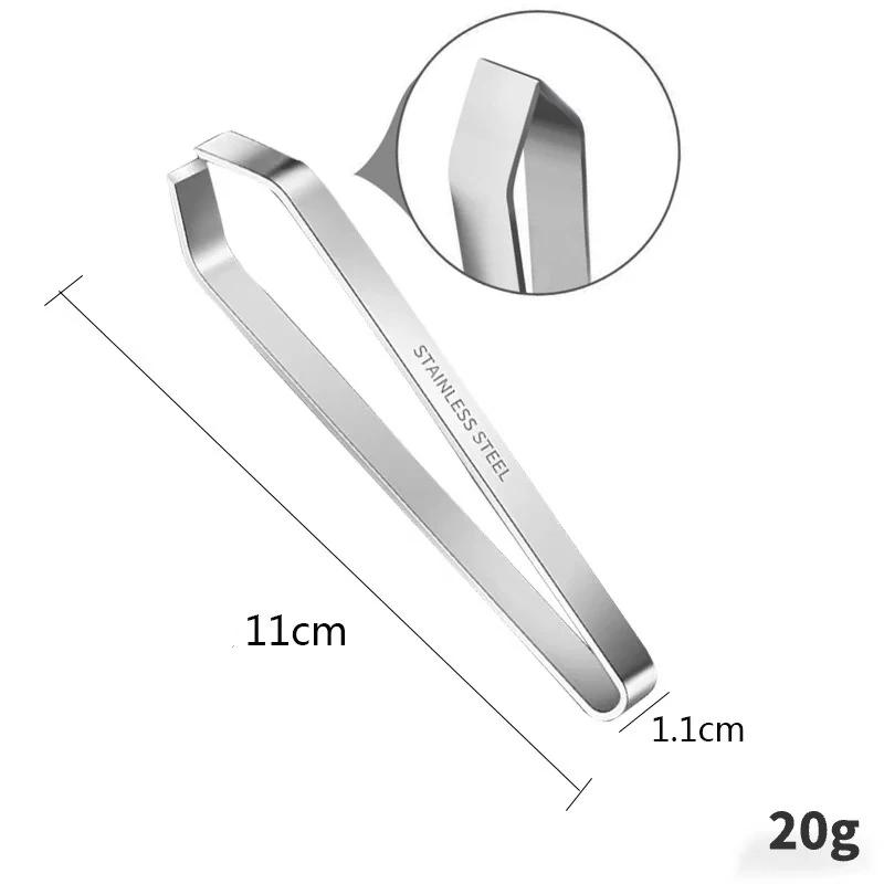 1pcs 430 stainless steel fishbone tweezers clamp puller meat puller metal food gripper cleaner kitchen utensil tool accessories