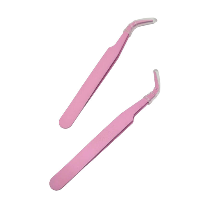 Multipurpose Curved Taku Sticker Craft Eyelash Tweezers