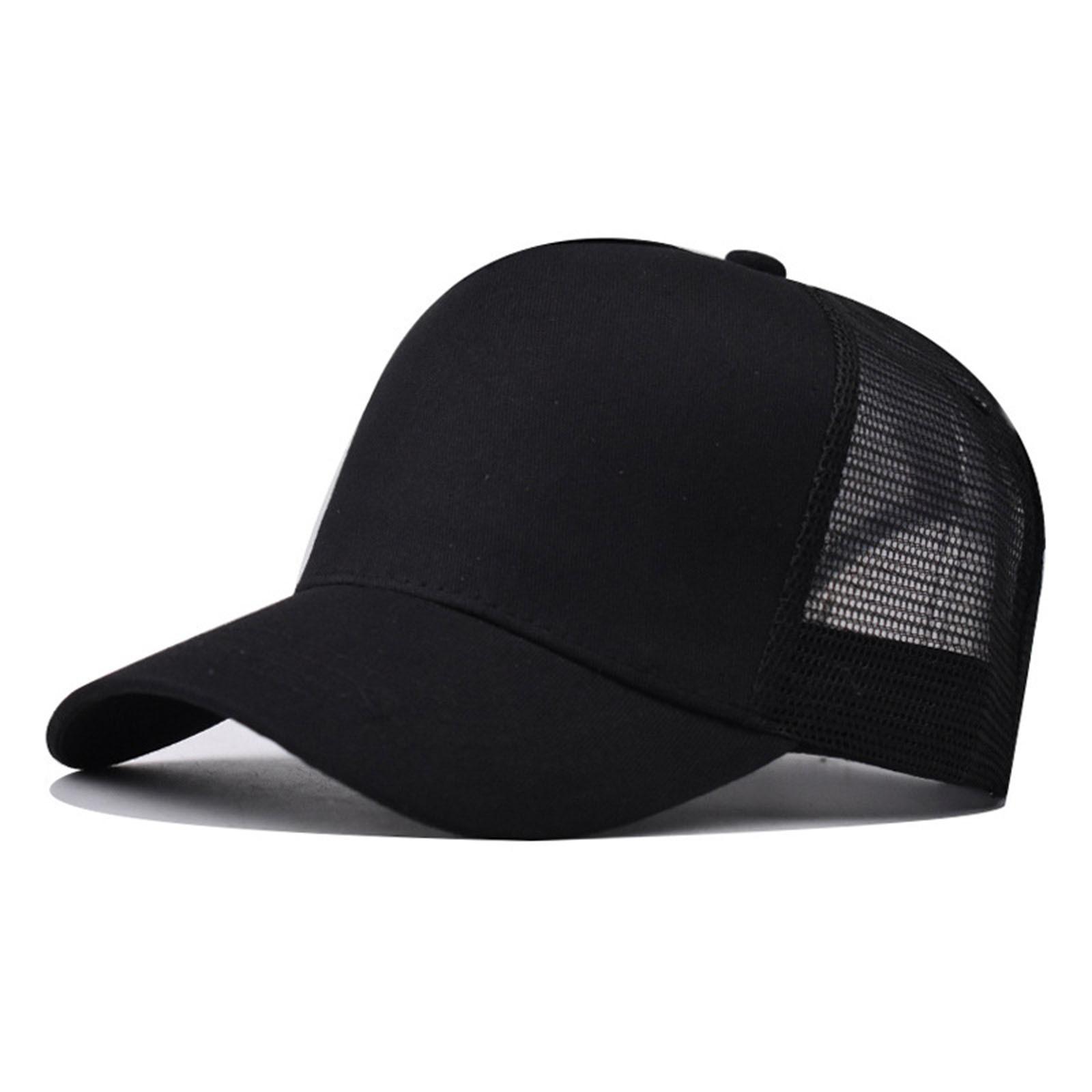 Papij (Qunide) Modieuze klassieke mesh-pet met kleurblokkering en ademende baseballpet One Size zwart