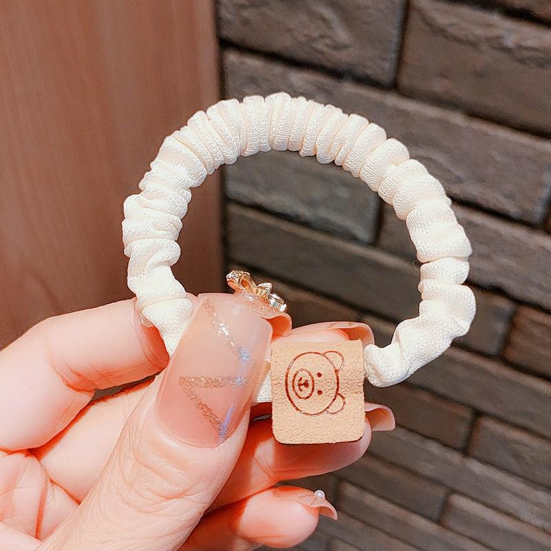 Elastic Milk Coffee Hair Tie: Durable, High-End Ponytail & Headband for Women