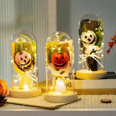 Handmade Halloween Ornaments Halloween Pumpkin Decorations Handmade Glowing Pumpkin Cute Ghost Light for Indoor Home
