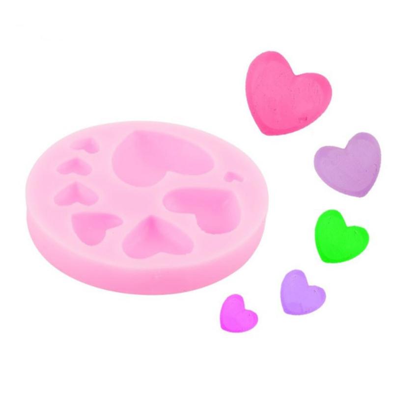 Loving Heart Shape Silicone Fondant Mold Diy Heart Candy Cake Decorating Mold