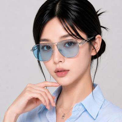 Stainless Steel VEIL Sunglasses BLUE