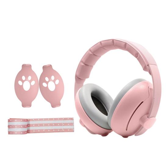 

Дитячі навушники із шумозаглушенням, регульована дихаюча пов язка на голову, зручні для надлегкого шумопоглинання рожевий