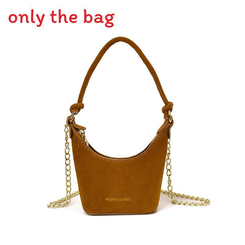 Children Retro Frosted Velvet Bucket Bag With Solid Color Design For Daily Use