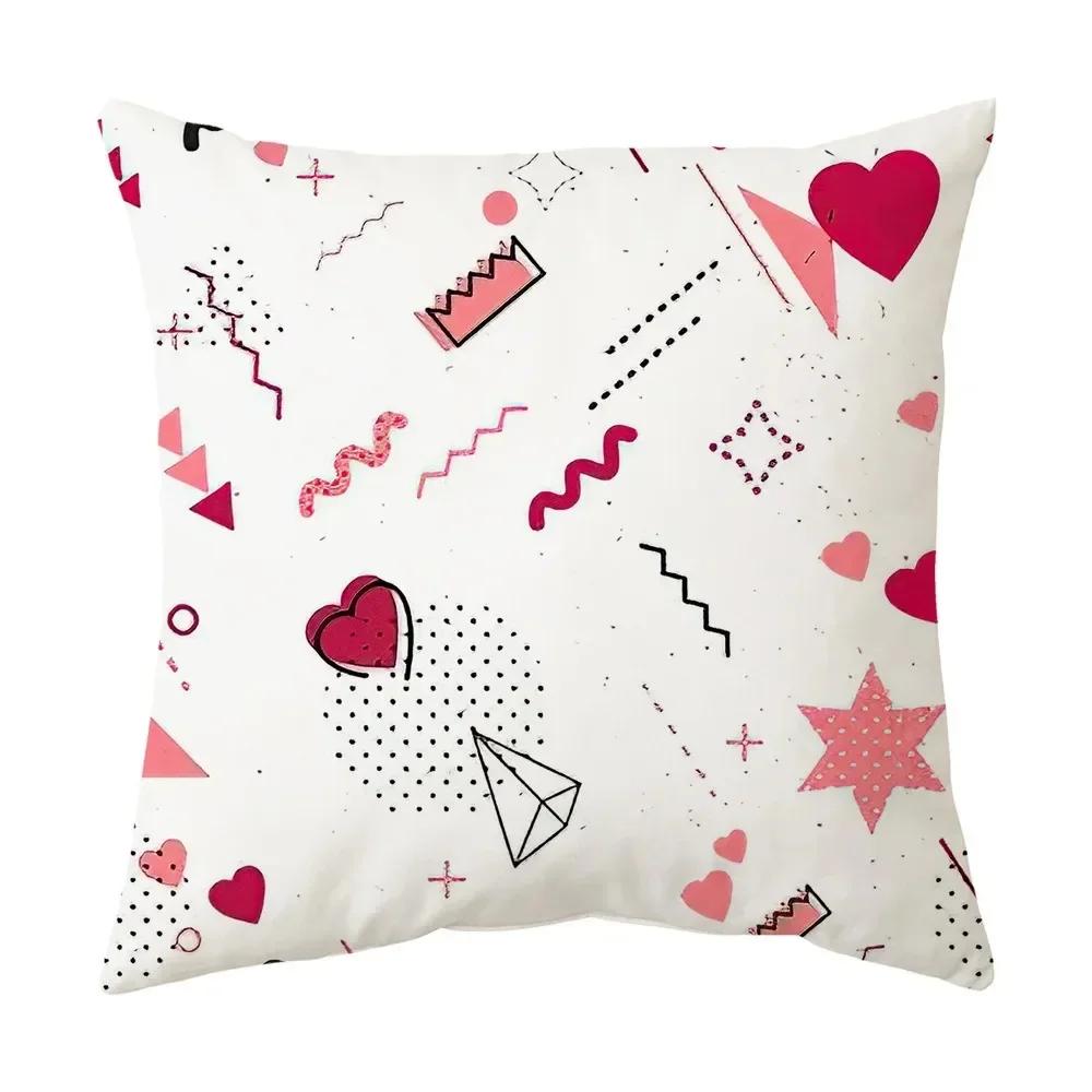 Office Sofa Car Cushion Cover English Confession Love Pattern Luxury Home Decoration Pillow Cover