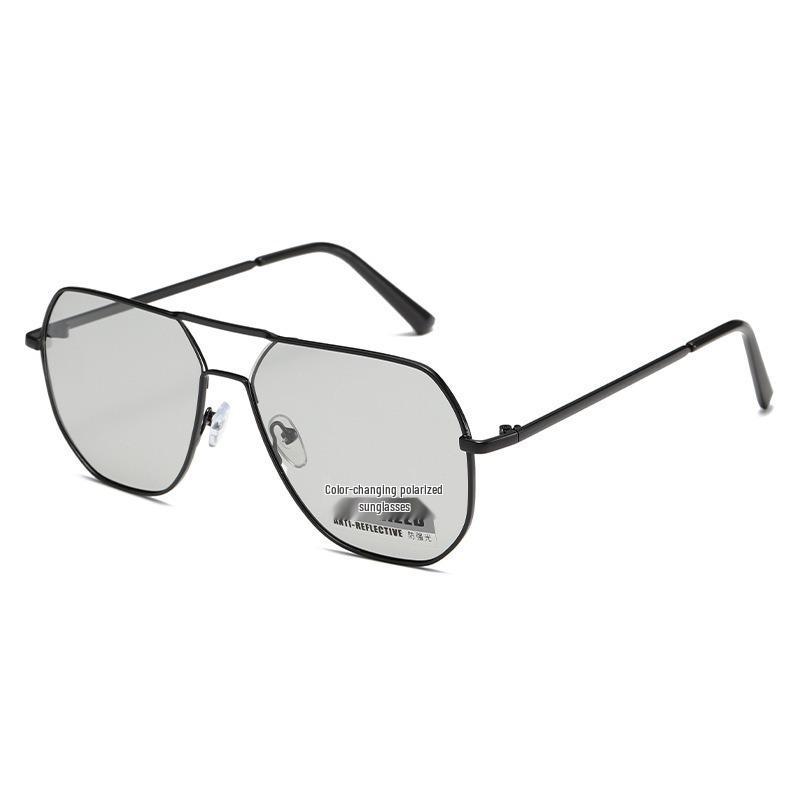 X8692 Men's Polarized Photochromic Driving Sunglasses - Trendy Metal Design, Ideal for Fishing and Outdoor Activities.