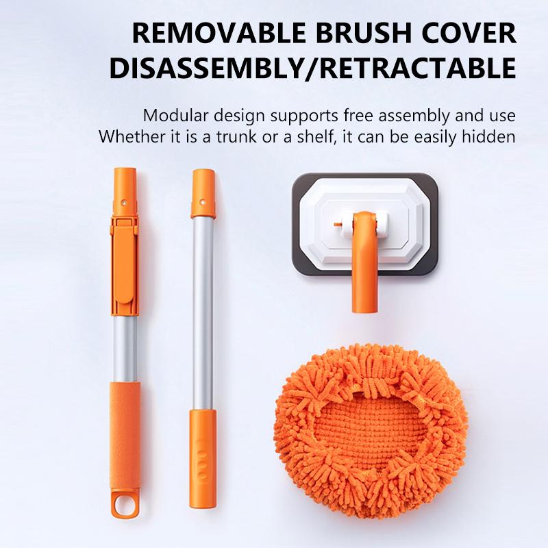 SEAMETAL Three Section Telescopic Car Washing Mop Super Absorbent Car Detailing Cleaning Mop Window Wash Tool Auto Wash Kit