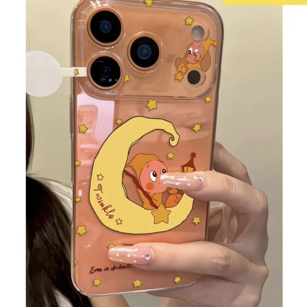 

Moon Star Cartoon Soft Shell Case for Apple 13-17, 14, 15, 16 Pro Max Apple 12PRO