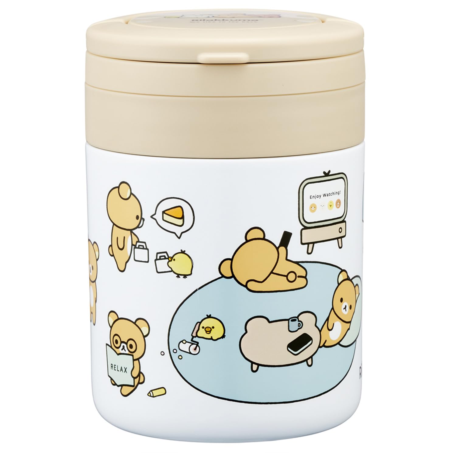 Skater Rilakkuma Basic 300ml Insulated Soup Jar with Folding Handle (LJFO3-A)