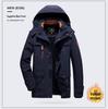 Men's Fleece-Lined Cotton Jacket: Winter Casual, Multi-Pocket, Cold-Resistant, Mid-Length Coat for Middle-Aged and Elderly
