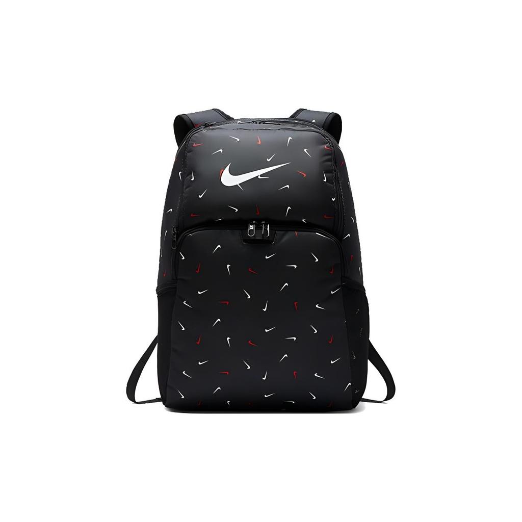 Nike Colorful Logo Polyester Backpack Unisex Backpacks Black BA6039-010