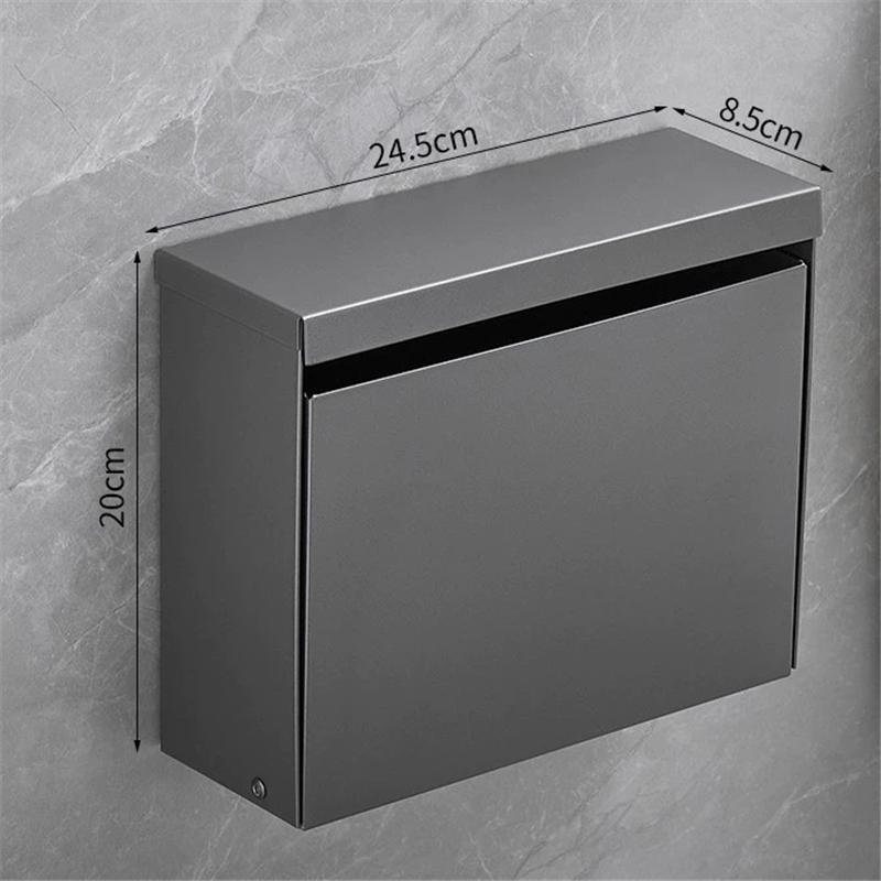 Bathroom Paper Holder SUS304 Black Bathroom Paper Roll Holder Gray Tissue Holder Box  Rack Toilet Paper Holder Tissue Boxes