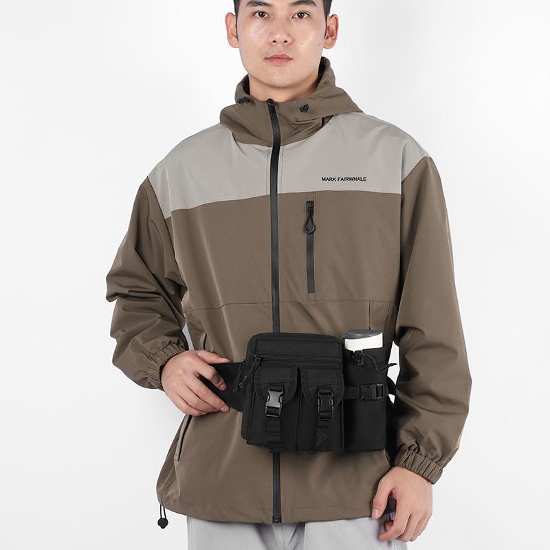 Tactical Multifunctional Water Kettle Bag Anti-Splashing Wear-Resistant Mobile Phone Bag Sports Waist Bag Men's Outdoor Cycling Bag