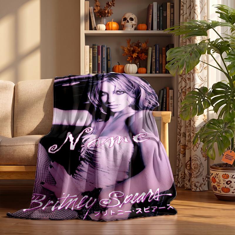 Britney Spears Custom Flannel Blankets Soft Warm Cozy Throws for Home Decor Holiday Gifts