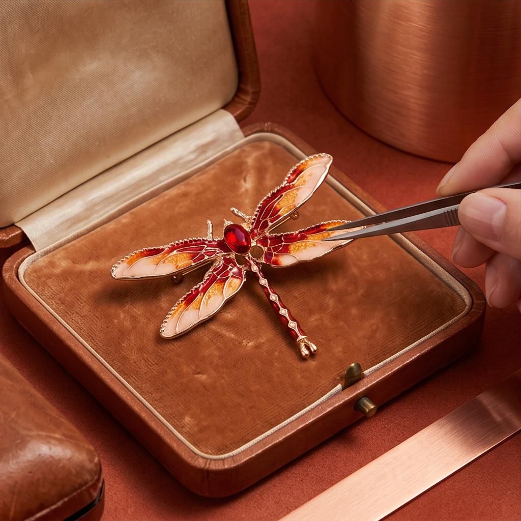 Elegant Rhinestone Dragonfly Brooch: Women's Fashion Accessory & Exquisite Corsage Pin