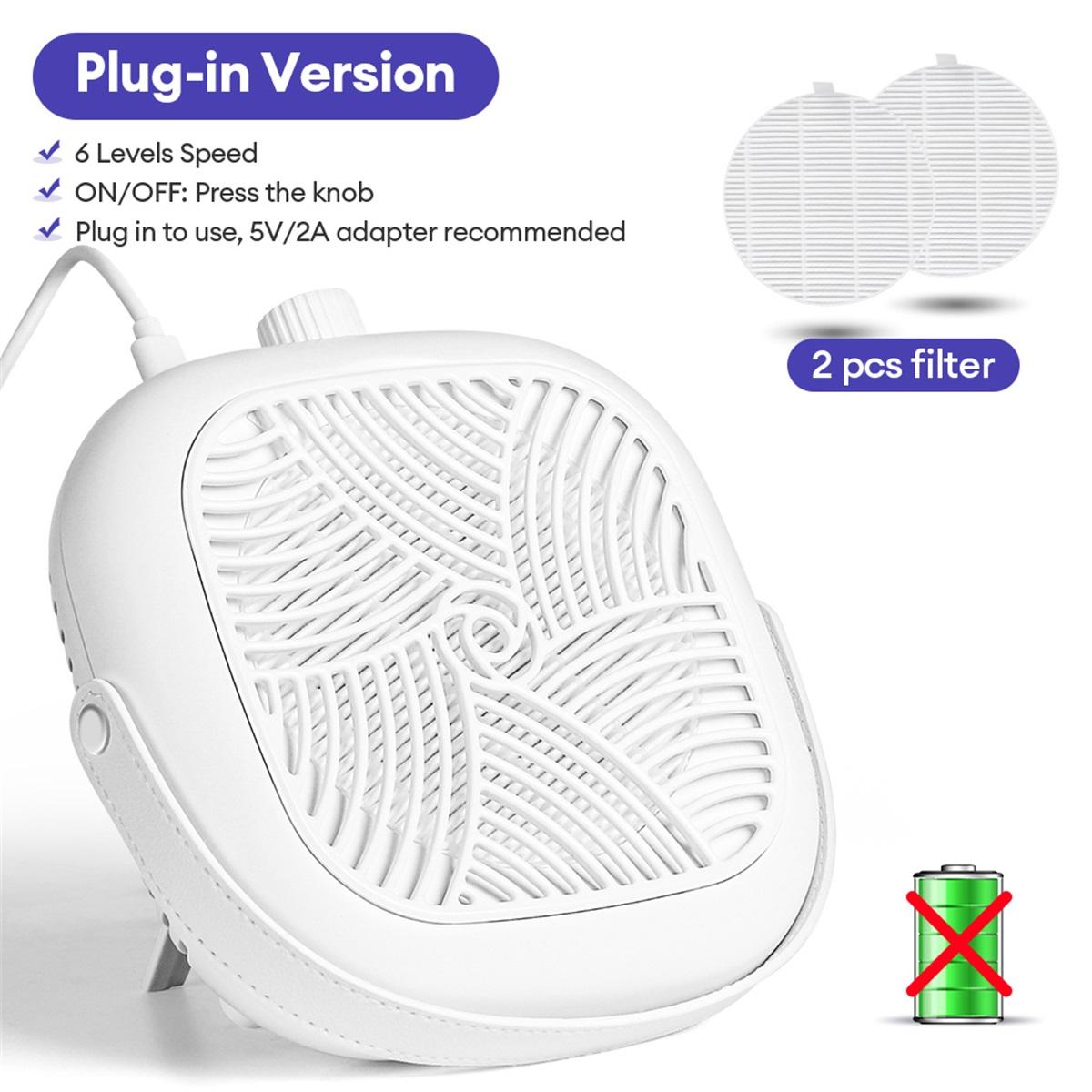 Super Suction 5300PRM Mini Portable Nail Dust Collector Turbine Brushless Powerful Nail Dust Extractor 6o° Vertical Stand Use Plug In