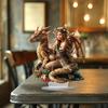 Enchanting Dragon & Elf Acrylic Mini Figurine: Waterproof & Wear-resistant Desk Ornament