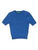 CLEVER FIELD Cable Cotton Crop Knit_Blue
