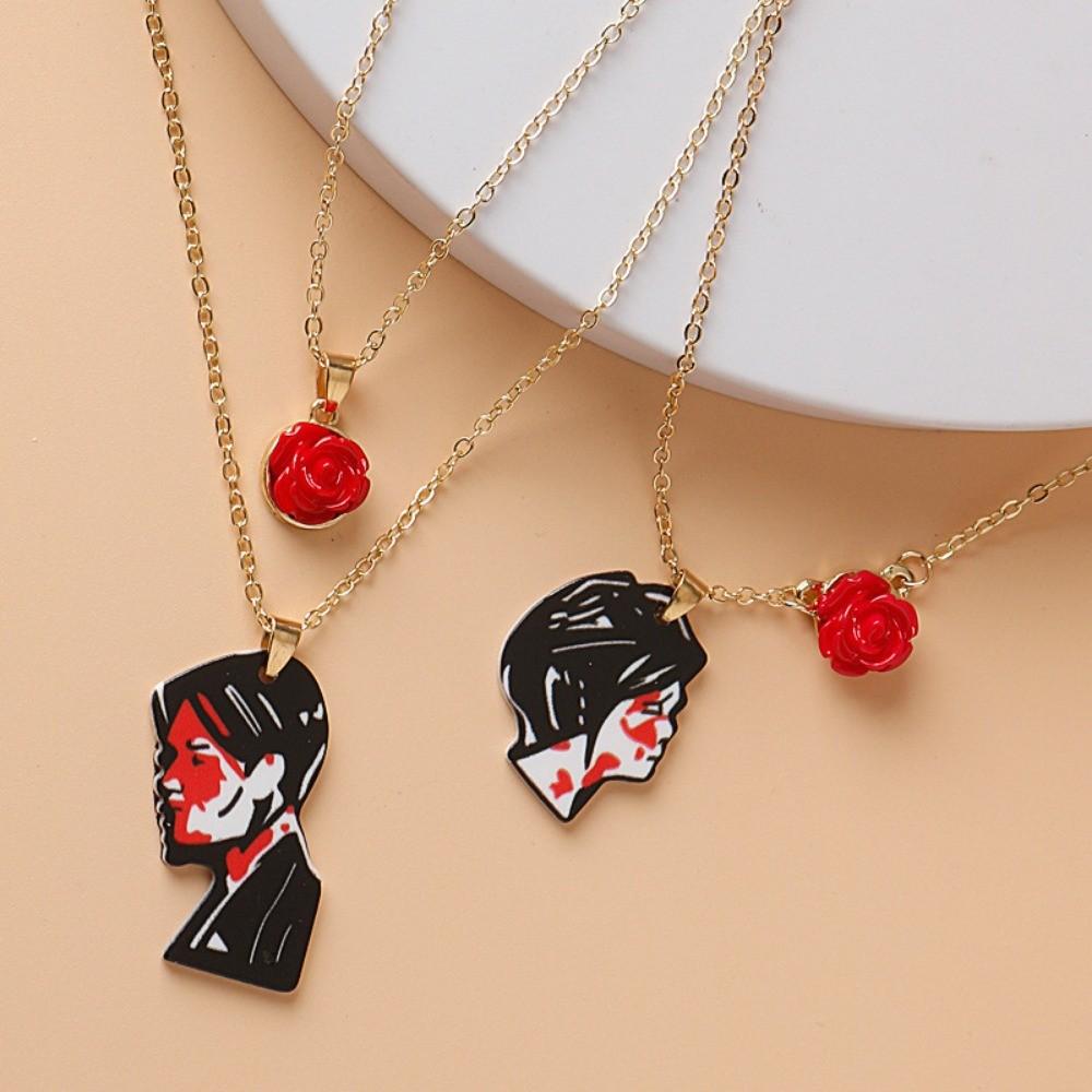 Rock Band My Chemical Romance Cosplay Necklace Music Band MCR Three Cheers Rose Unisex Choker Pendant Jewelry Accessories