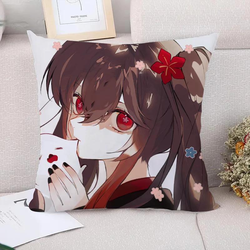 Genshin Impact Cushion Covers for Bed Pillows Decorative Pillowcase Decor  Sofa Cushions Couple Pillow Pillowcases