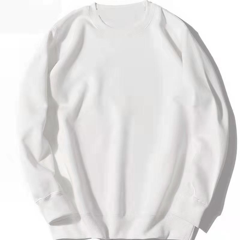 Moletom Hip Hop Unissex Gola Redonda Cor Sólida para Outono/Inverno