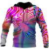 Abbigliamento con Fantasia Psichedelica Colorata Felpa con Cappuccio da Uomo Felpa con Cappuccio Stampata Grafica 3D Streetwear Moda Primavera Autunno Felpe con Cappuccio