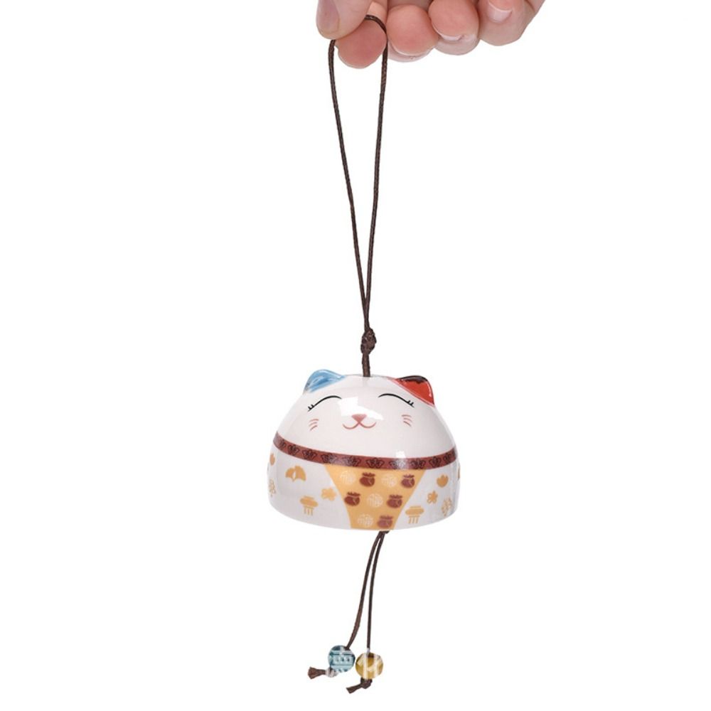 Japanischer Glückskatzen-Keramik-Windspiel Keramik Raumwand-Anhänger Handyzubehör