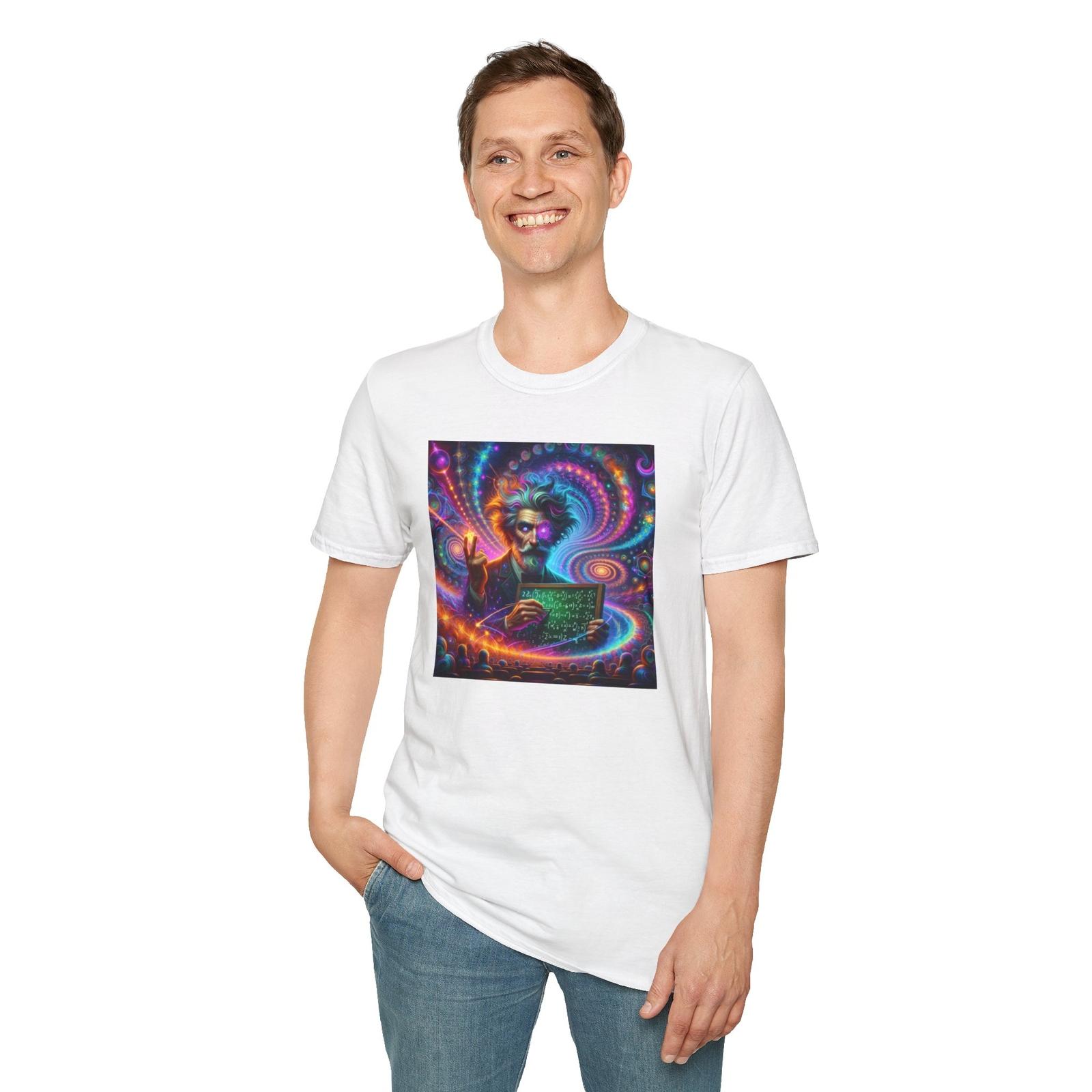 Trippy Einstein Galaxy, Albert Einstein Psychedelic Softstyle T-Shirt S