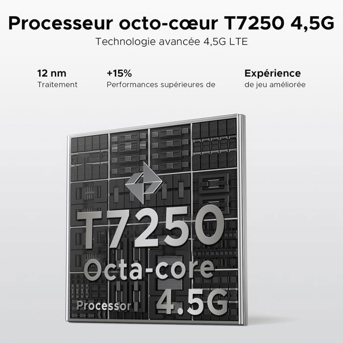 DOOGEE Blade 10 Pro Energy Smartphone 32Go+256Go Écran 6.56" HD+ Telephone Portable Incassable 6150mAh 50MP Dural SIM/NFC Argent