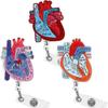 Heart Acrylic ID Badge Reel with Easy Pull Clip for Nurses and Doctors