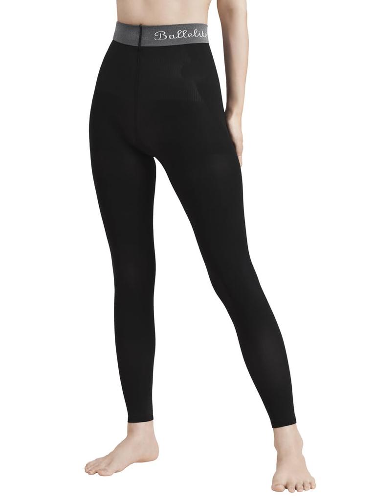 Ballelite Pelvic Support Compression 40 BLWNP243005 Leggings, Plain, Denier, Women's, Black,