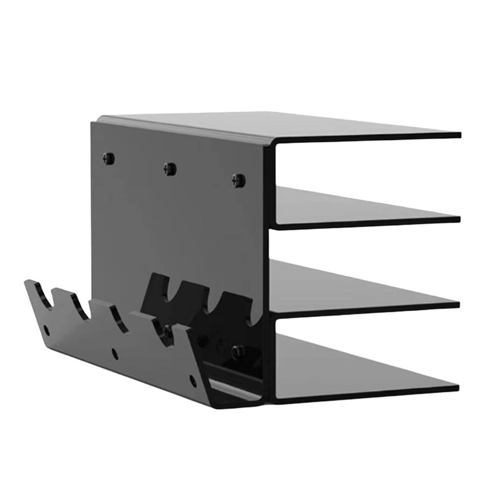 

Клавиатура Мышь Настольный Органайзер Акриловая 3-х уровневая подставка Рамка Полка Легкий Инструмент Для Хранения Клавиатуры Для Выставки Кабинета чёрный