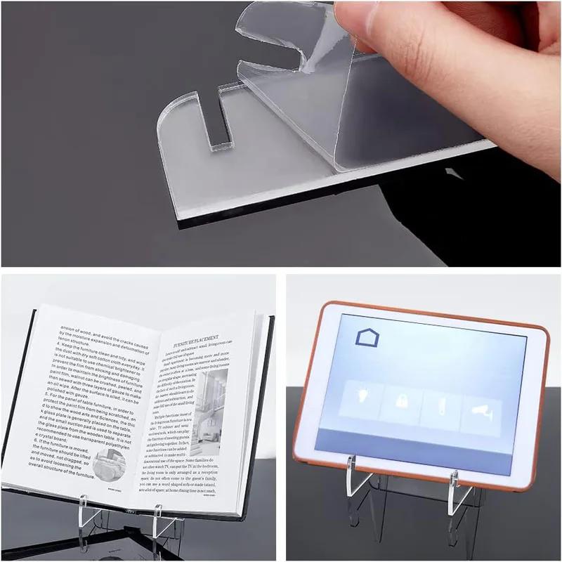 1pc /2pcs Acrylic Transparent Book Display Stand Vertical Picture Frame Bracket Photo Frame Stand