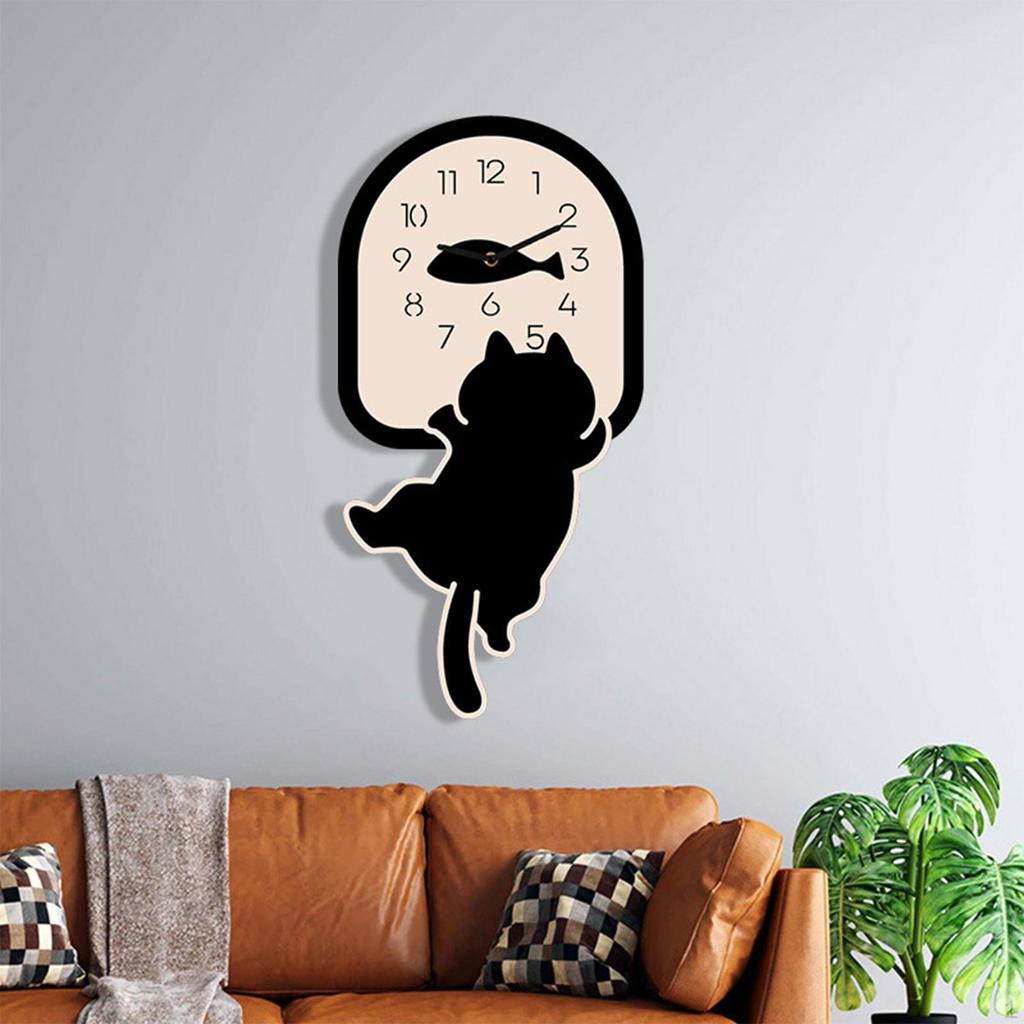Clock, Black Arabic Numerals, Silent Hanging Decorative Clock for Classroom