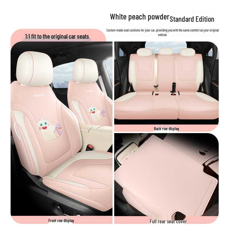 Smart 1 Gen Luxury Leather Car Seat Cushion: Fully Enclosed, Wear-Resistant, Breathable