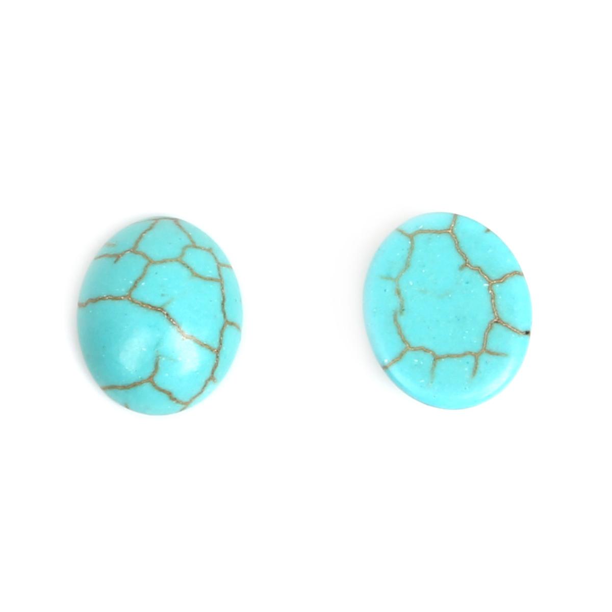 

Бисер из бирюзы, говлитовый камень, кабошон, бусины, полуовальные бусины с плоской задней частью, ювелирные изделия, подходят для изготовления колец, браслетов, материал 10x12mm 20pcs бирюзовый